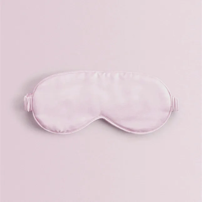 Wholesale fashionable soft custom cover silk travel night sleep eye mask with elastic strap band for sleeping