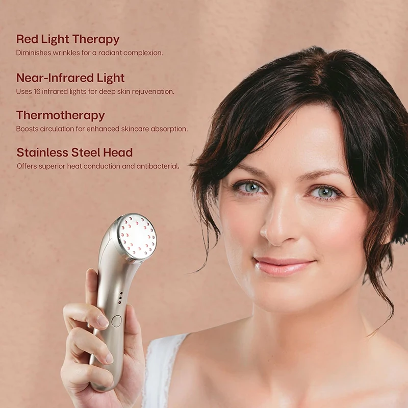 Electric Handheld Phototherapy Import Device Red Light Skin Rejuvenation Facial Beauty Machine