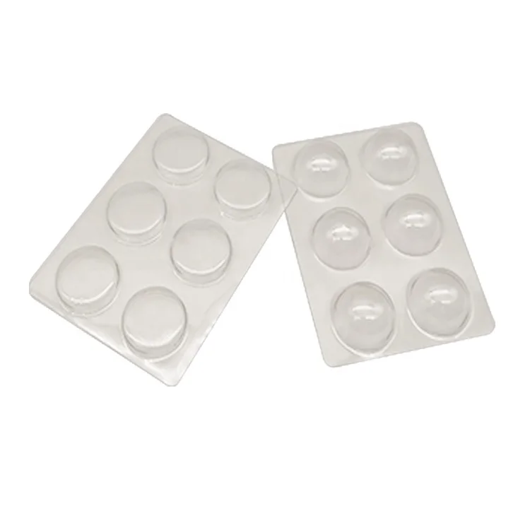 Custom 4 6 12 Round Cavity Clear Plastic Chocolate Truffles Blister Tray