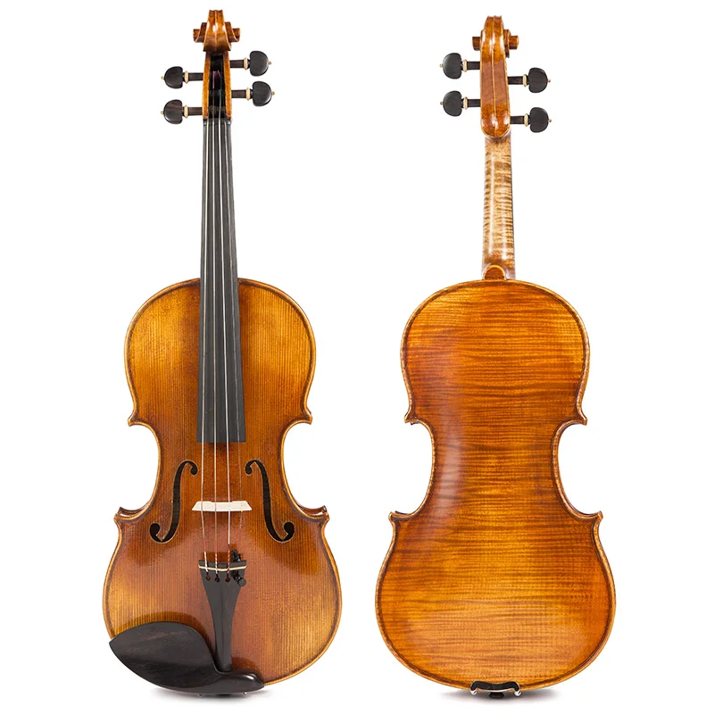 XS6105-1 Wholesale Handmade Violin China Made Professional Golden Violin High Grade Baroque Antique Violin