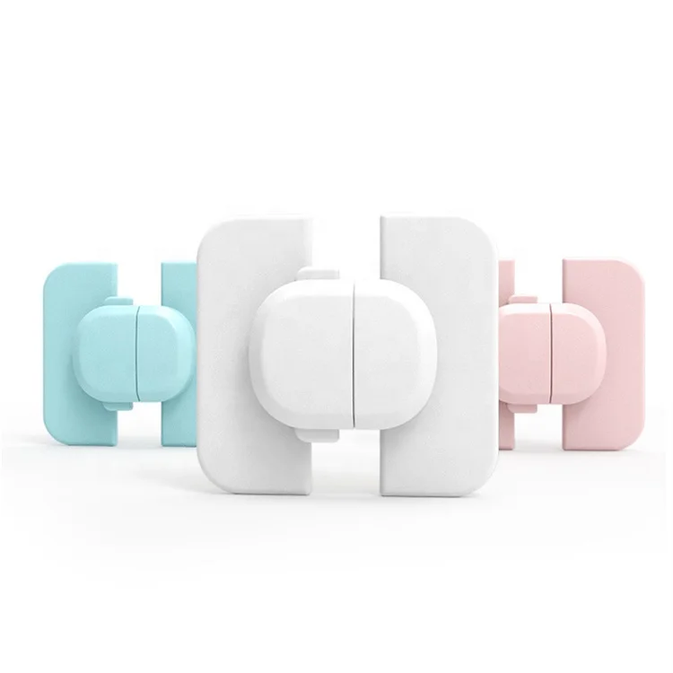 Wholesale Square Shaped ABS Child Safety Cabinet Lock Protection Anti-pinching Baby Safety Refrigerator Lock For Kids