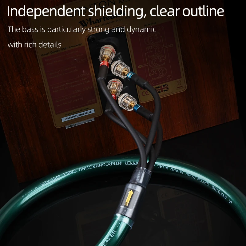 HIFI speaker cable High Quality OCC +silver plated wiring Bi-wiring banana main speaker cable pure copper Speaker Cable