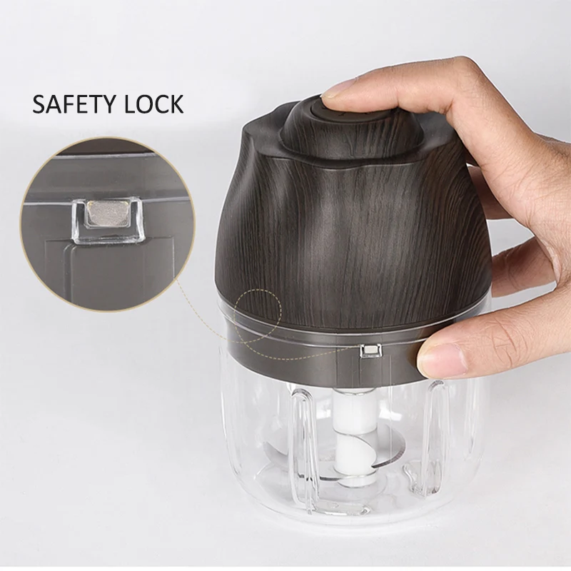 Portable USB Rechargeable Electric Food Garlic Processor Mixer Baby Mini Food Chopper Blender