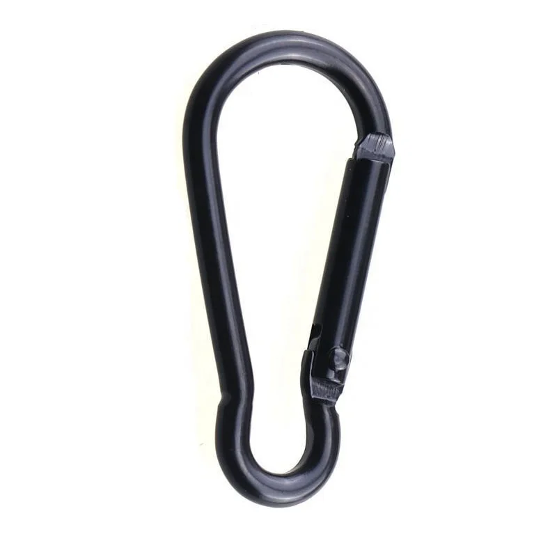 Алюминиевые черные декоративные Пружинные карабины/карабин для скалолазания/брелки