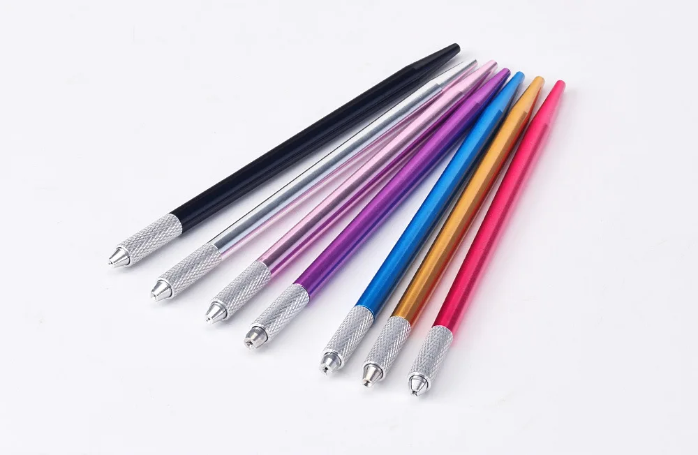 Круглый держатель иглы с логотипом на заказ ручка лезвием R3 5 тонкое легкое затенение инструменты PMU ручная для бровей микроблейдинг татуировок