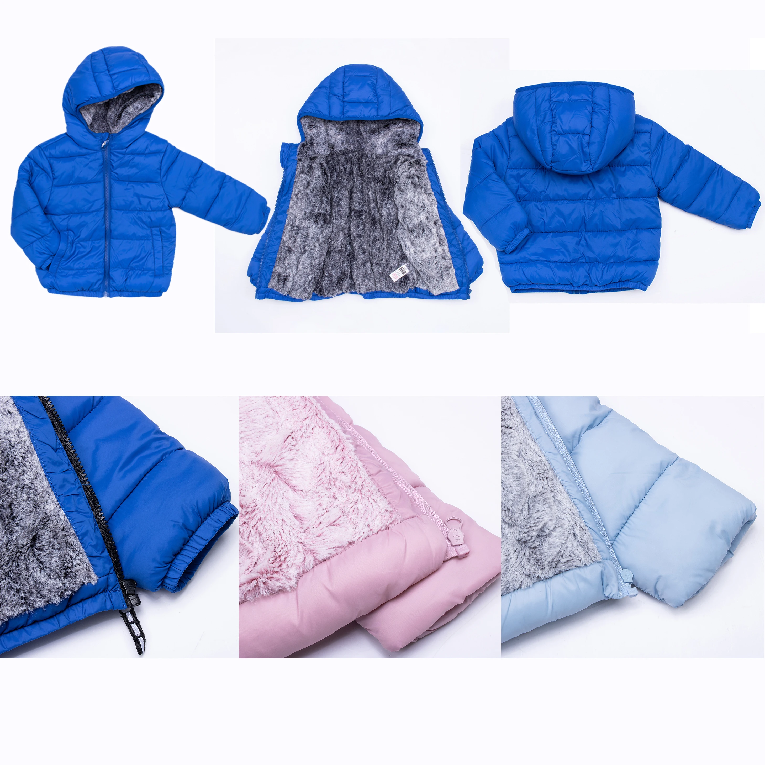 
Winter Outdoor Softshell Hooded Fur Lined Padded Kids Jackets Coats Kids Winter Jacket 
