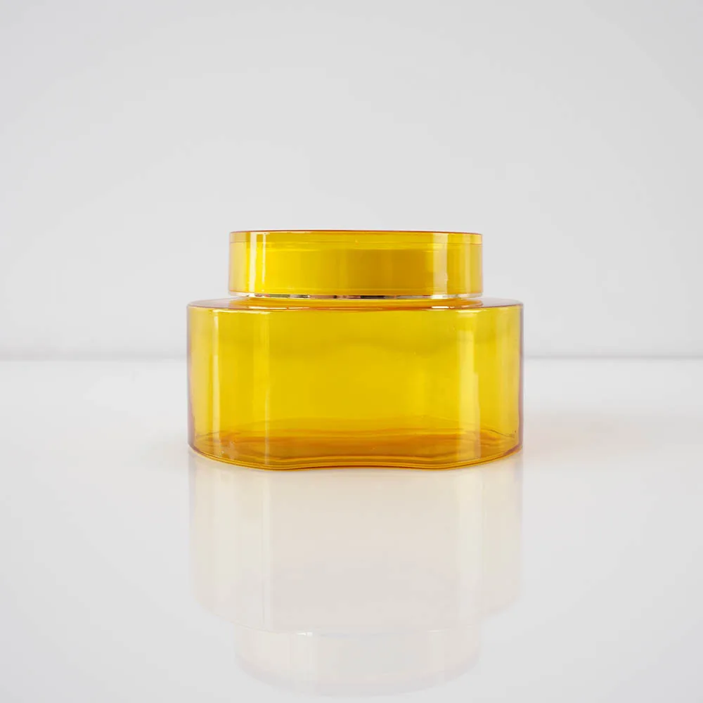 New Product Round Plastic Container Cosmetic Jar Glass square Sheet Mask Jar