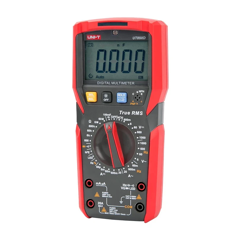 
UNI T UT89X UT89XD Professional Digital Multimeter True RMS NCV 20A Current AC DC Voltmeter Capacitance Resistance Tester UT89X  (1600137743689)