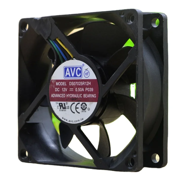AVC 7025 12 В 0.50a 7 см 4-проводной большой объем воздуха шасси немой вентилятор ds07025r12h