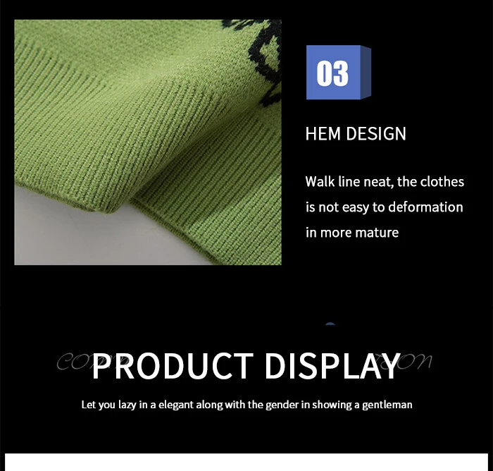 2022 New Harajuku Fashion Knitted Hip Hop Streetwear Dinosaur Cartoon Oversize Casual Couple O-Neck Vintage Sweaters