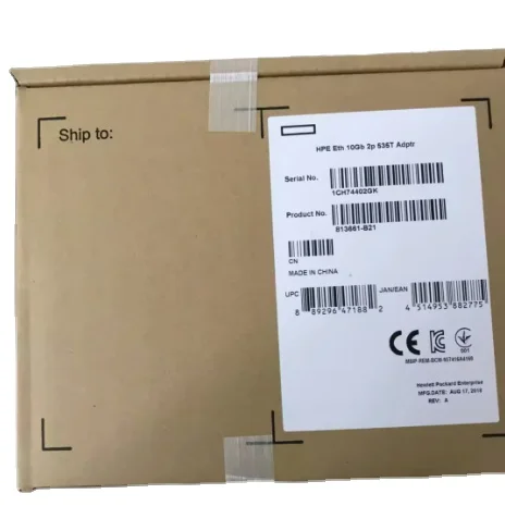 original new 813661-B21 815669-001  Ethernet 10Gb 2p 535T network card controller gen10 server