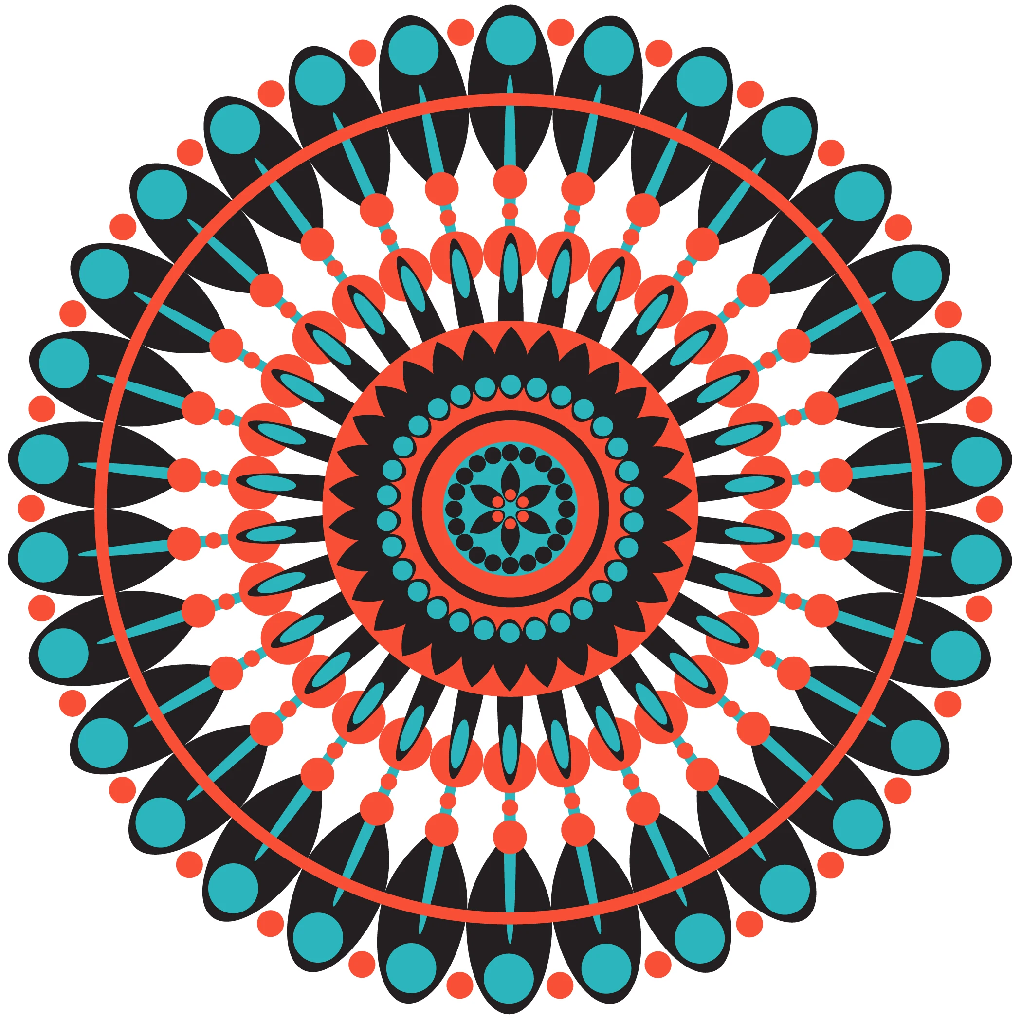 Круглое быстросохнущее полотенце из микрофибры с принтом мандалы, диаметр 150 см