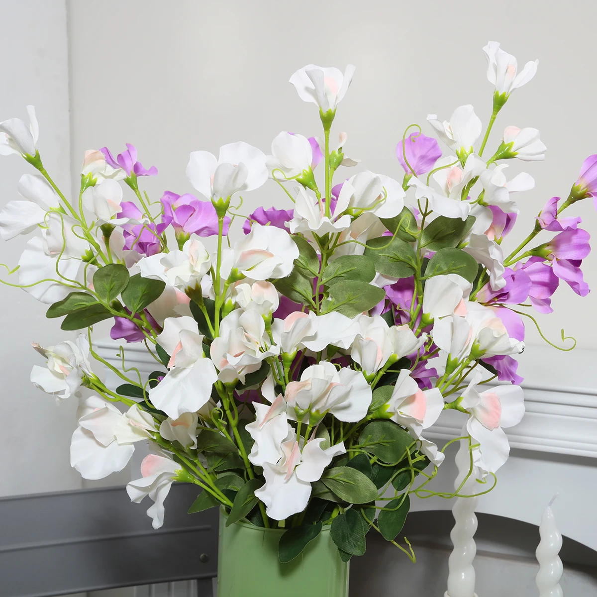 PHCSM-1953 Factory New Artificial Single Pea With Multiple Flower Heads For Garden Table Artificial Flowers Decoration