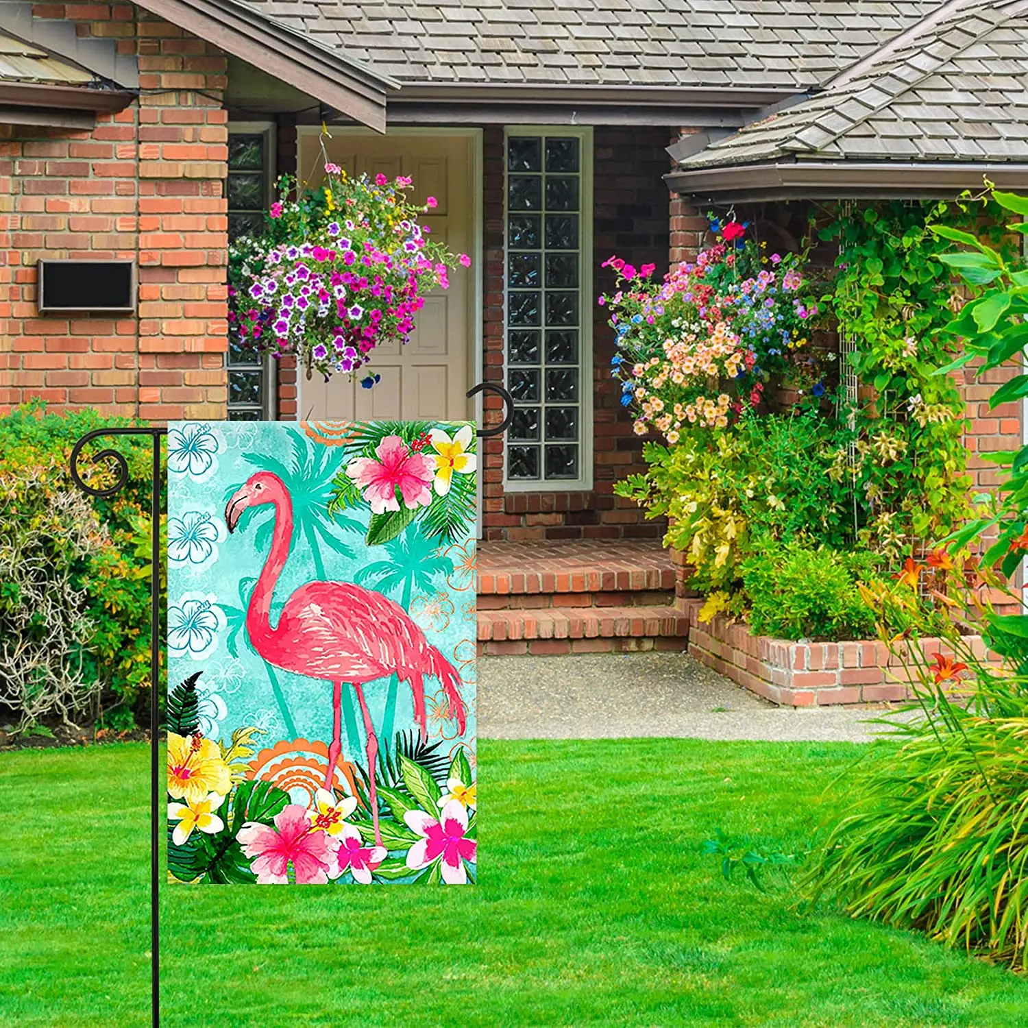 Custom Red-crowned crane  Pattern Design Sublimation Custom Printing Double Sided Garden Flag For Outdoor Decoration