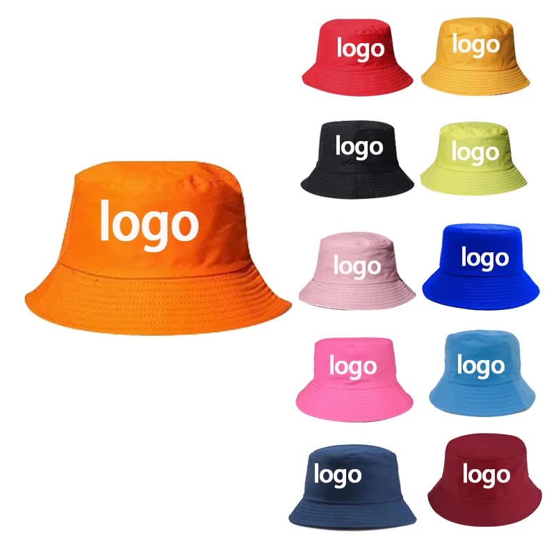 reversible bucket cap hat Design Your Own Logo Embroidery Printing Custom Logo Cotton Bucket Hats custom summer bucket hat