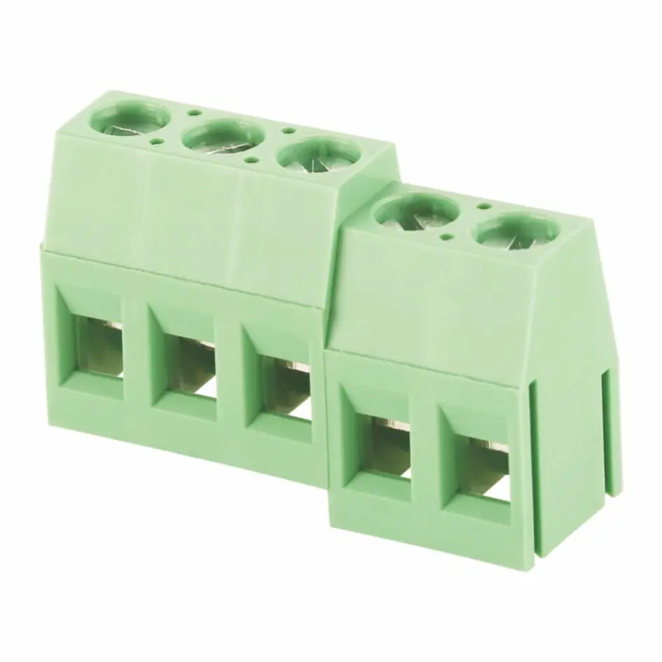 WANJIE 5.0mm pitch right angle pcb screw terminal block WJ125R-5.0