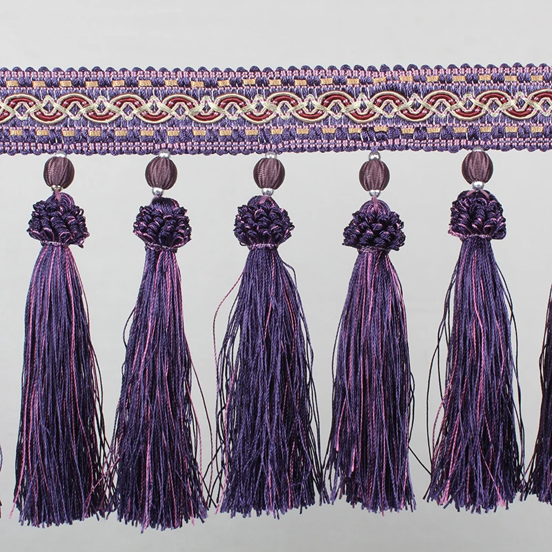 
Long Tassel Fringe 100% Polyester Yarn Handmade For Big Curtain Table Cloth 