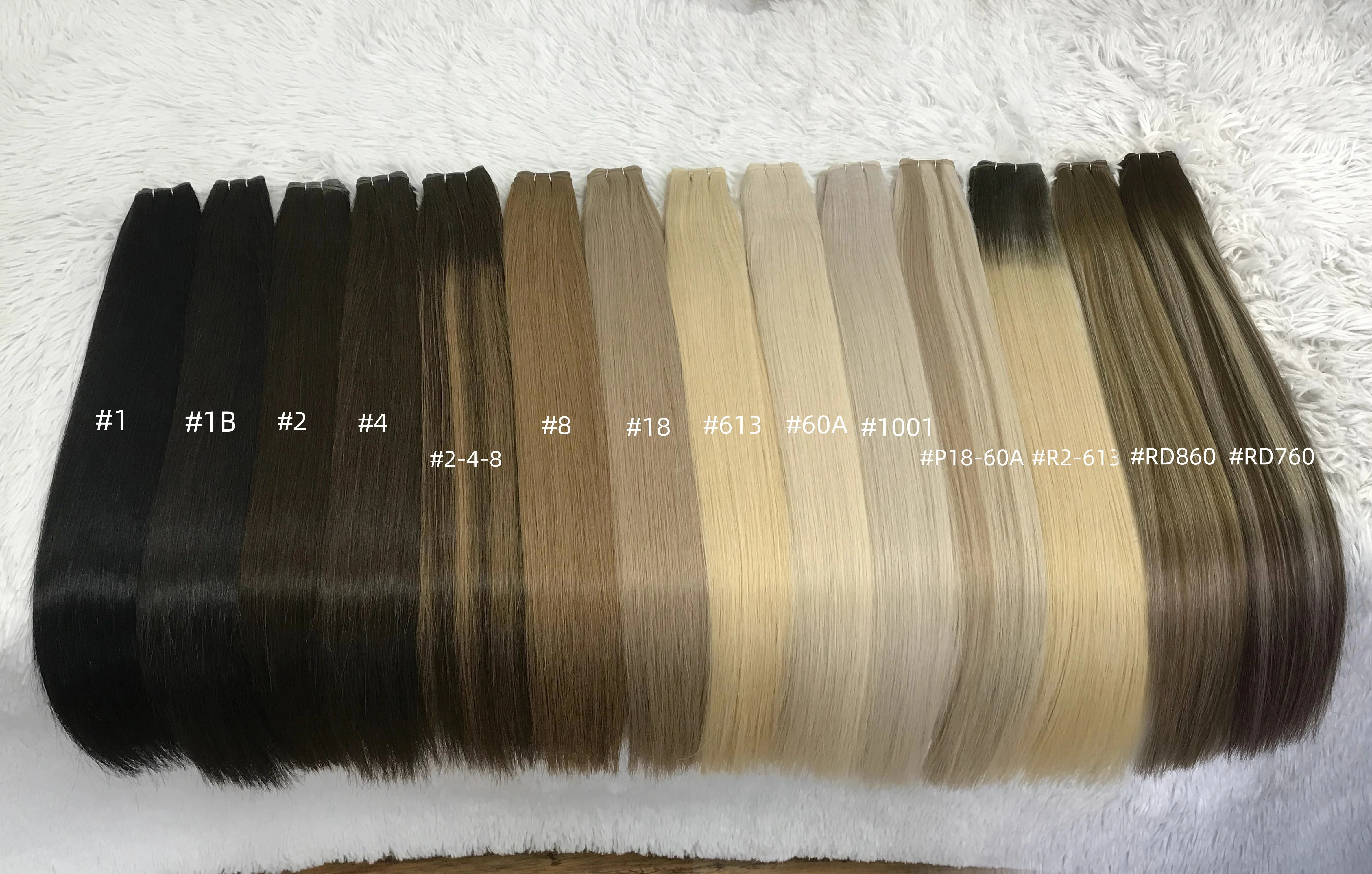 Cuticle Intact Chinese Hair Talent Weft Russian Quality Chinese Hair 12 months Life Span Factory Direct