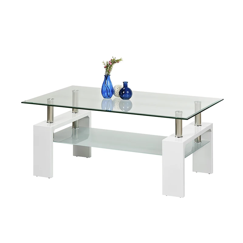 cheap Living Room Furniture black painted top glass Centre table MDF top Tea/coffee Table