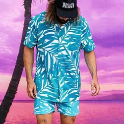 2022 Factory Wholesale Print Swimsuit Hawaiian 2 Piece Quick Dry surfing Clothing Short Sleeve Suits Swimwear & Beachwear
