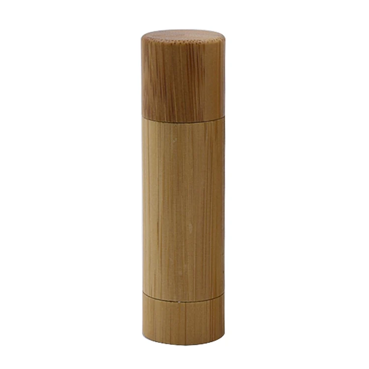 Honey 5g Lip Balm Container Tube Eco Friendly Cosmetic Packaging Cosmetic Jar BEST-B27006A Eco Friendly Real Bamboo 100% Natural