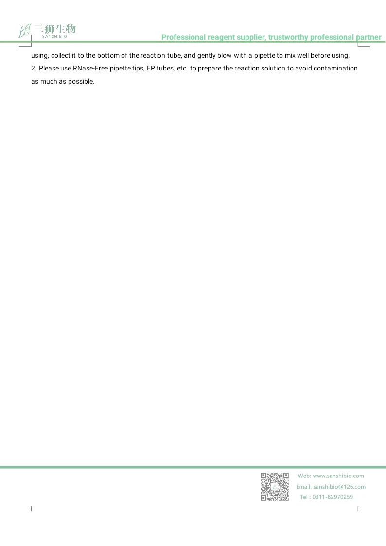 Fast amplification rate specific reagents one step rt-qpcr kit(probe)