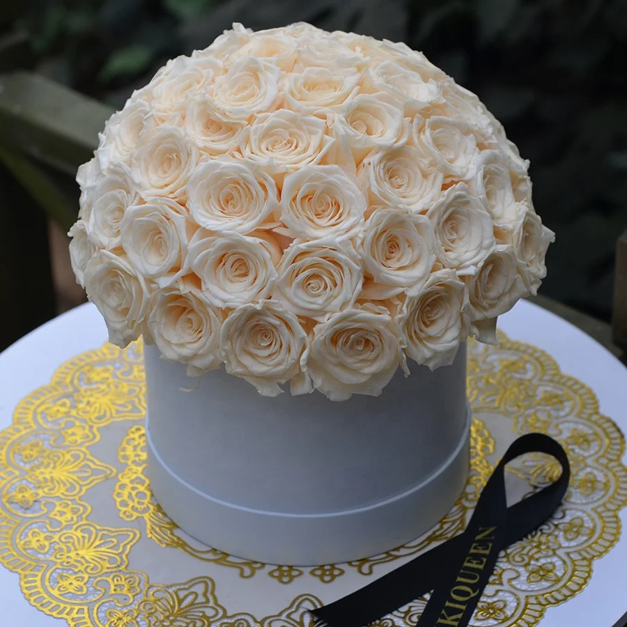 Новый реальный вечный Цветок Купол Caja Para Rosas Infinite Rosen неувядающий сохраняющий вечные
