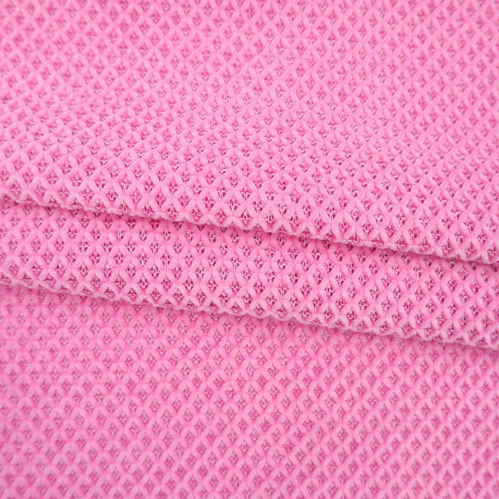 Fabric Factory Price design Multicolor pink Wholesale polyester solid knitted chenille fabric for apparel garments
