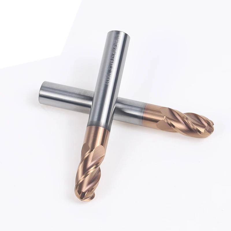 4 Flutes Ball Nose End Mill Milling Cutter Carbide Flat End Mill Cutters For CNC Router