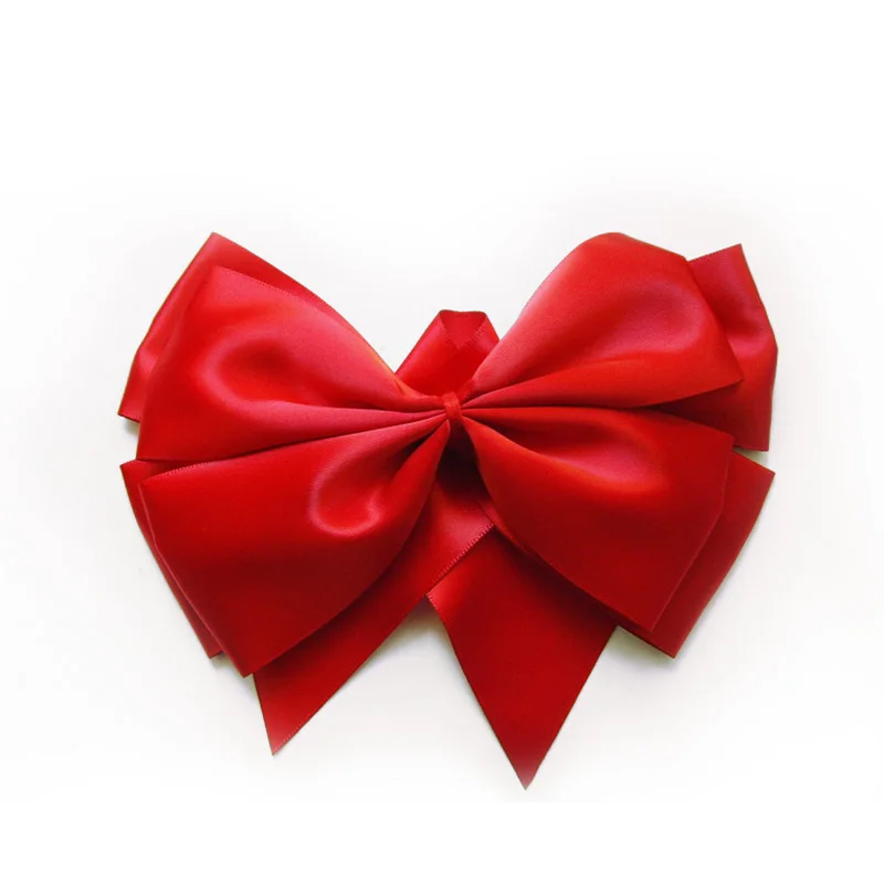 Wholesale Red Satin Ribbon Flowers Ribbon Bow For Girl Hair Decorative