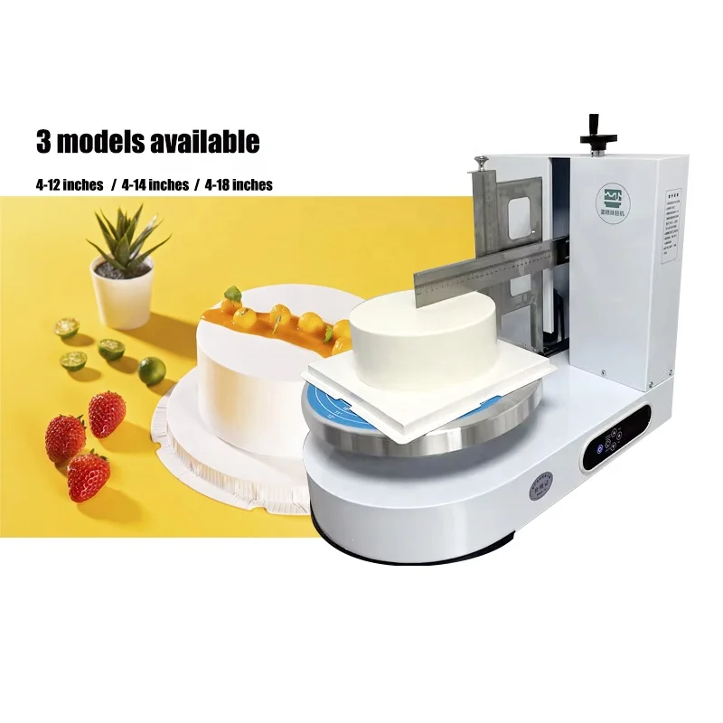 Adjustable Electric Cake Leveller maker Cream Edge Frosting machine tool Turn Table Rotating Smoother Slicer Scraper Machine