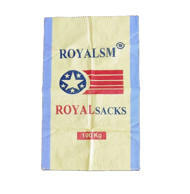 China Polypropylene Plastic Packaging 25kg 50kg 100kg PP Woven Raffia Grain Maize Soybean Peanut Salt Sugar Wheat Flour Bag