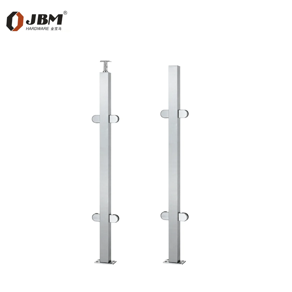 Glass Balcony Railing Post System Stainless Steel 304 Decking Handrail Balusters with Glass Clamp Outdoor Glass Railing