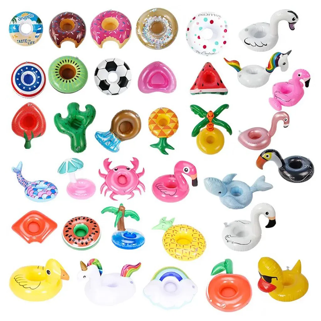Wholesale new high quality hot cheap custom party crab PVC floating cup drink wine bottle holder inflatable swimming pool toys