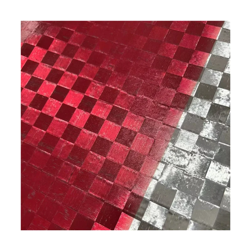 High Quality Colored Purple Fiber Carbon Cloth Electroplated 12K  Spread Tow  Carbon Fiber Fabric