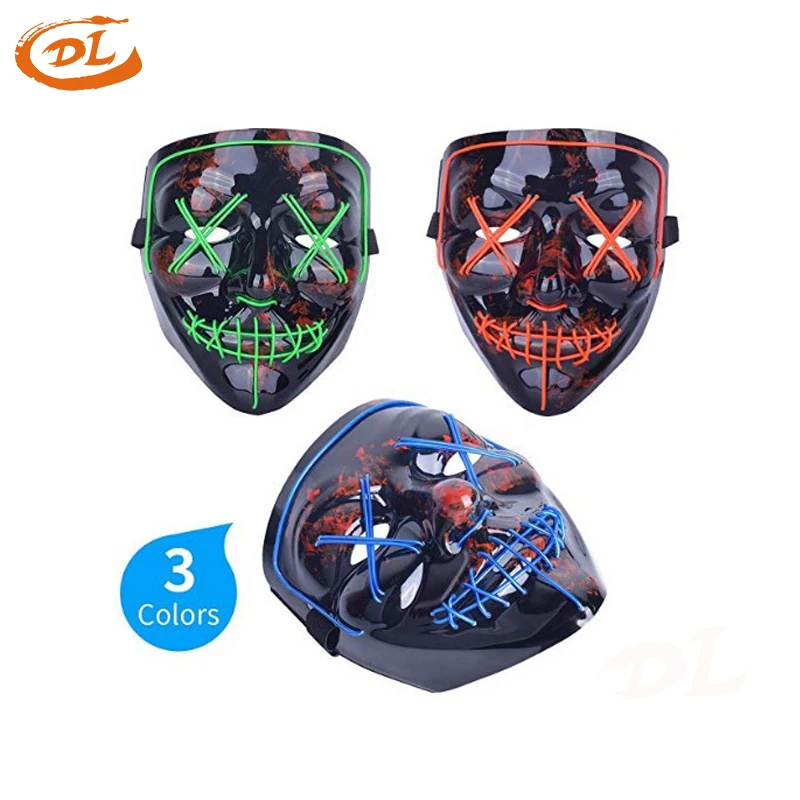 led flashing face mask led face mask halloween