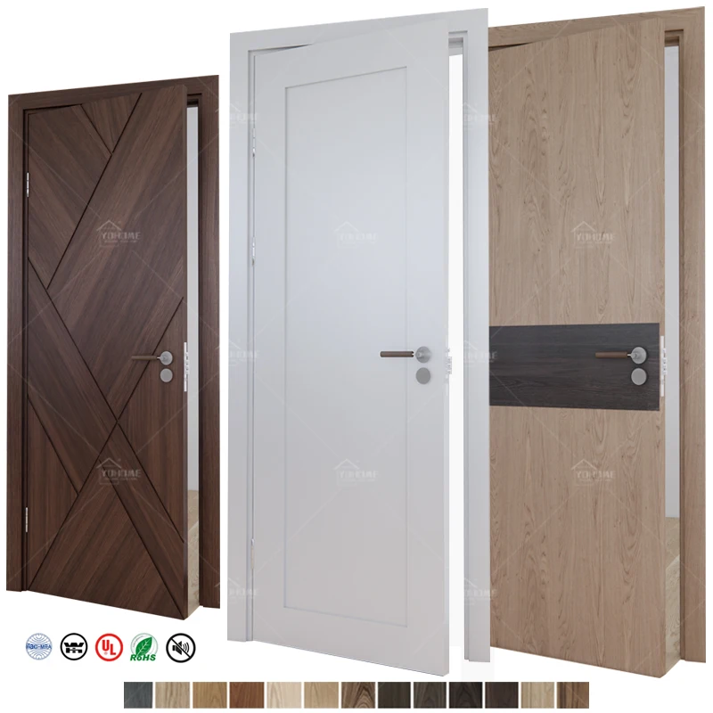 China top suppliers solid wood modern bedroom security door interior wooden bedroom door for sale elegant bedroom door designs