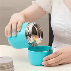 Portable large-capacity 316 stainless steel stew pot portable lunch box insulation soup pot  beaker can