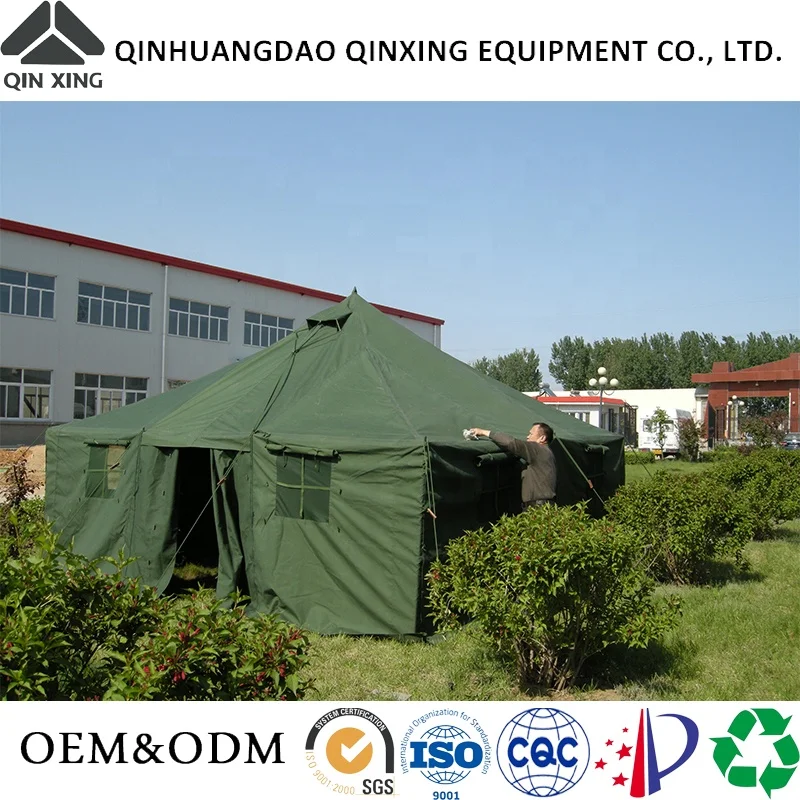 QinXing sell well 10people big space stable structure camping tents sale outdoor canvas tents canvas winter tent