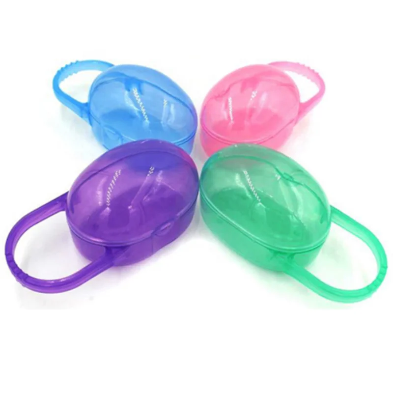 Oval PP pacifier case packaging storage box with handle baby products Feeding Supplies