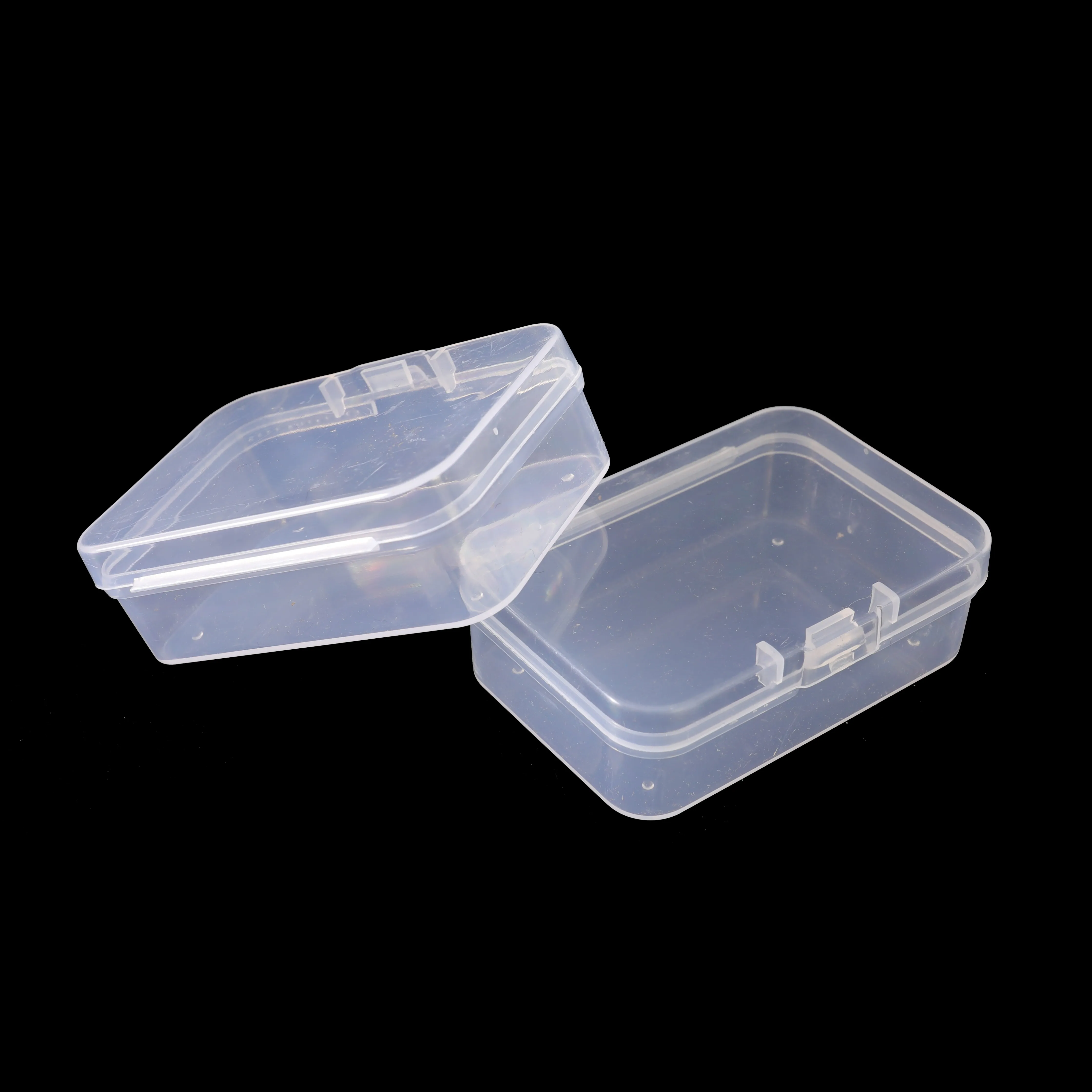 Customized Transparent Multifunction Accessory Storage Square Small Plastic Clear Storage Boxes With Lid
