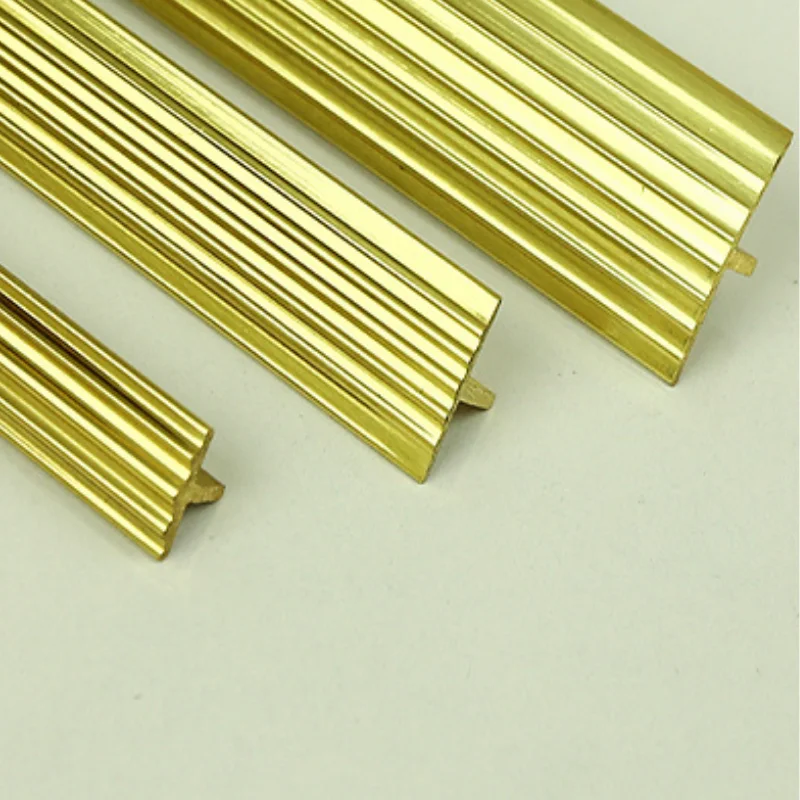 Win Top High Quality T Shape Profile Floor Ceramic Corner Edge Protector Strip Brass Tile Trim  Shaped Edge Trim