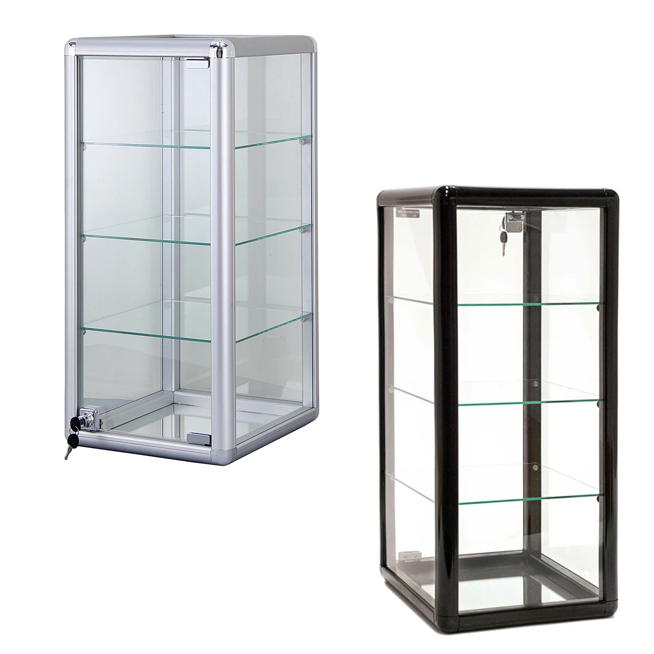 Стеклянная витрина со столешницей