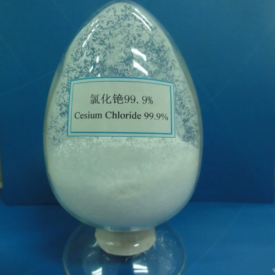 Medicine Grade Caesium Chloride 99% for biomedical applications and as an active pharmaceutical ingredient (API).