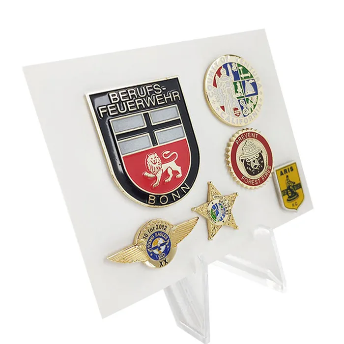 Factory Sales Metal Cross Medal  Wings Military Badges Antique Pentagram Painted Enamel Emblem Lapel Pins