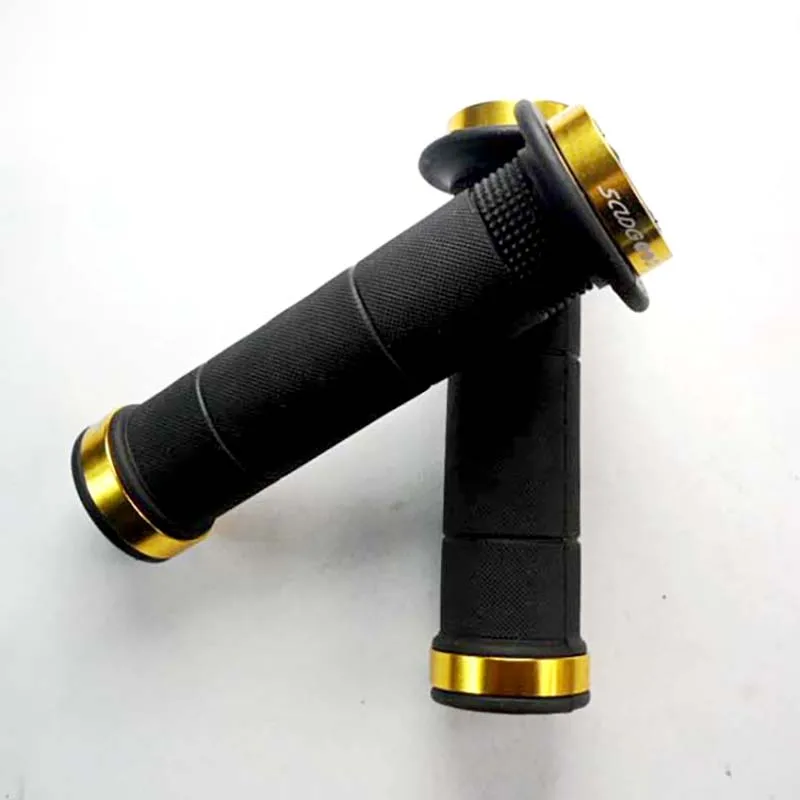 Mountain bike handle bar grips with Lock-on