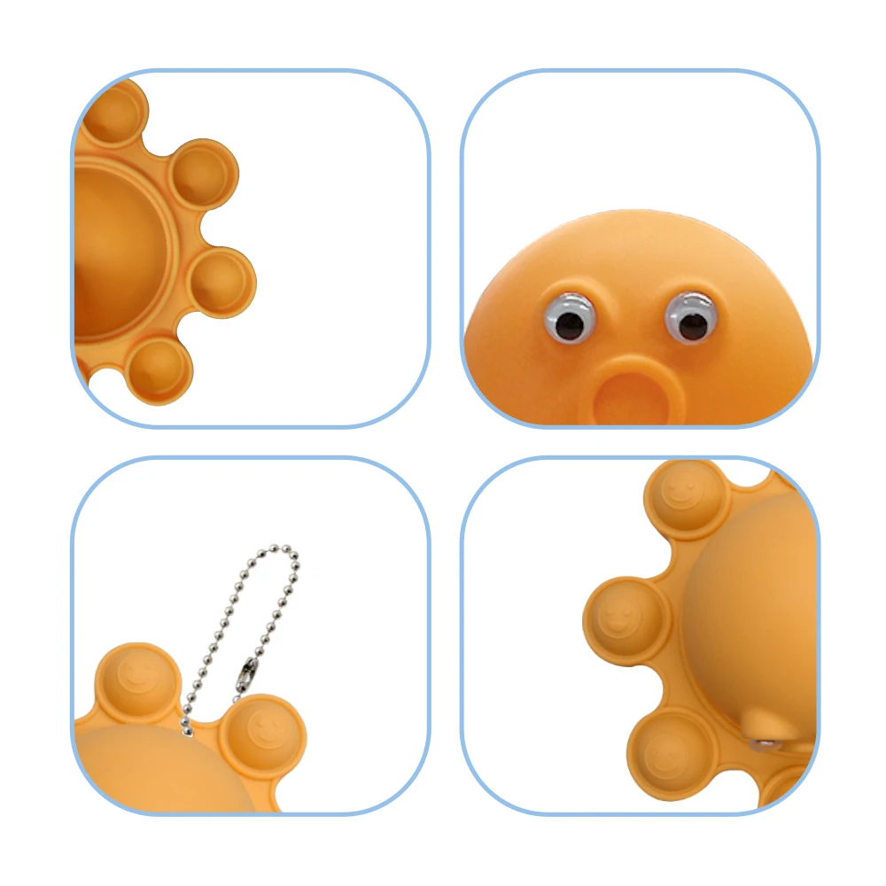  Factory Silicone Anxiety Relief Simple Popping Plush Bubble Octopus Toys for