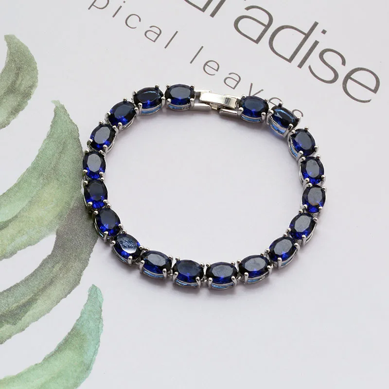  New Style Rose Gold Plated Anklet Bangle Bracelet Rainbow Zircon Link