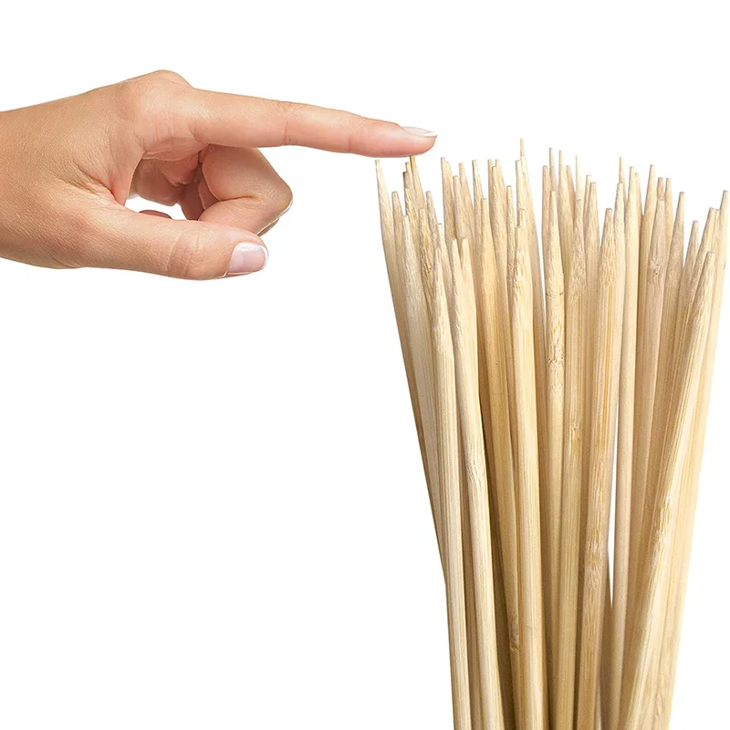 Bamboo skewer long bbq pick roast round bbq round skewer bamboo stick bamboo beef skewer
