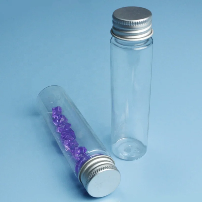 
clear plastic tube with mental lid for gifts packaging 